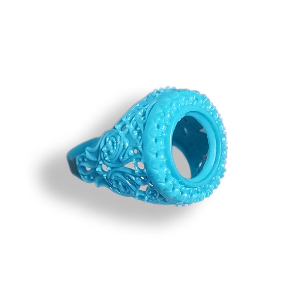 Molde en Cera de Anillo de hombre con piedras