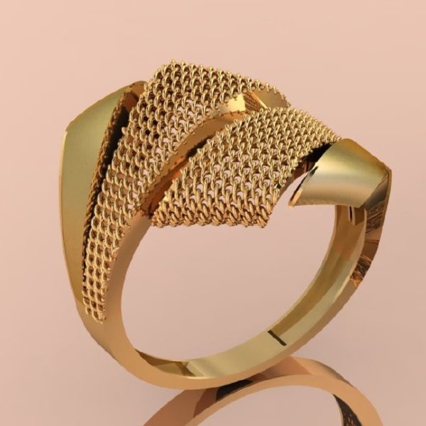 Anillo de mujer calado cadena