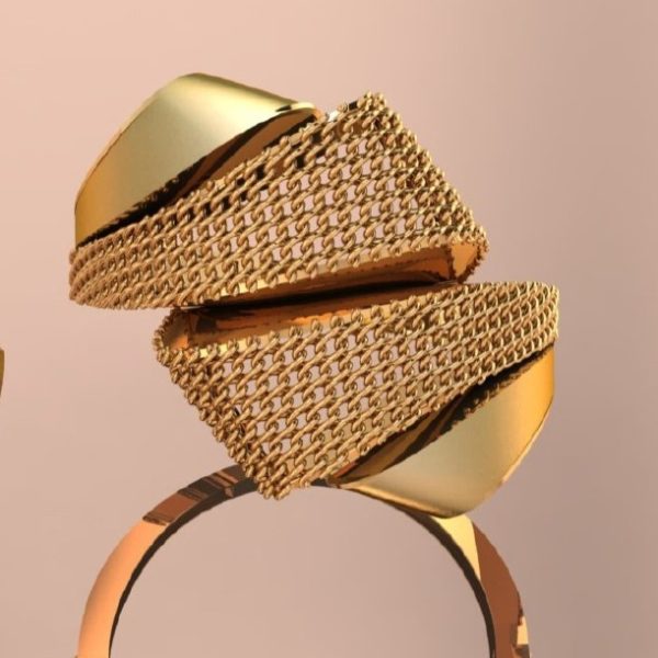 Anillo de mujer calado cadena2