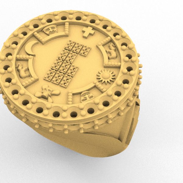 Moldelo anillo yoruba ifa impresion 3d jpyeria2