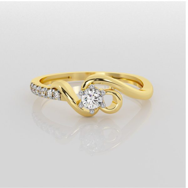 Anillo solitario mujer  fichero 3d